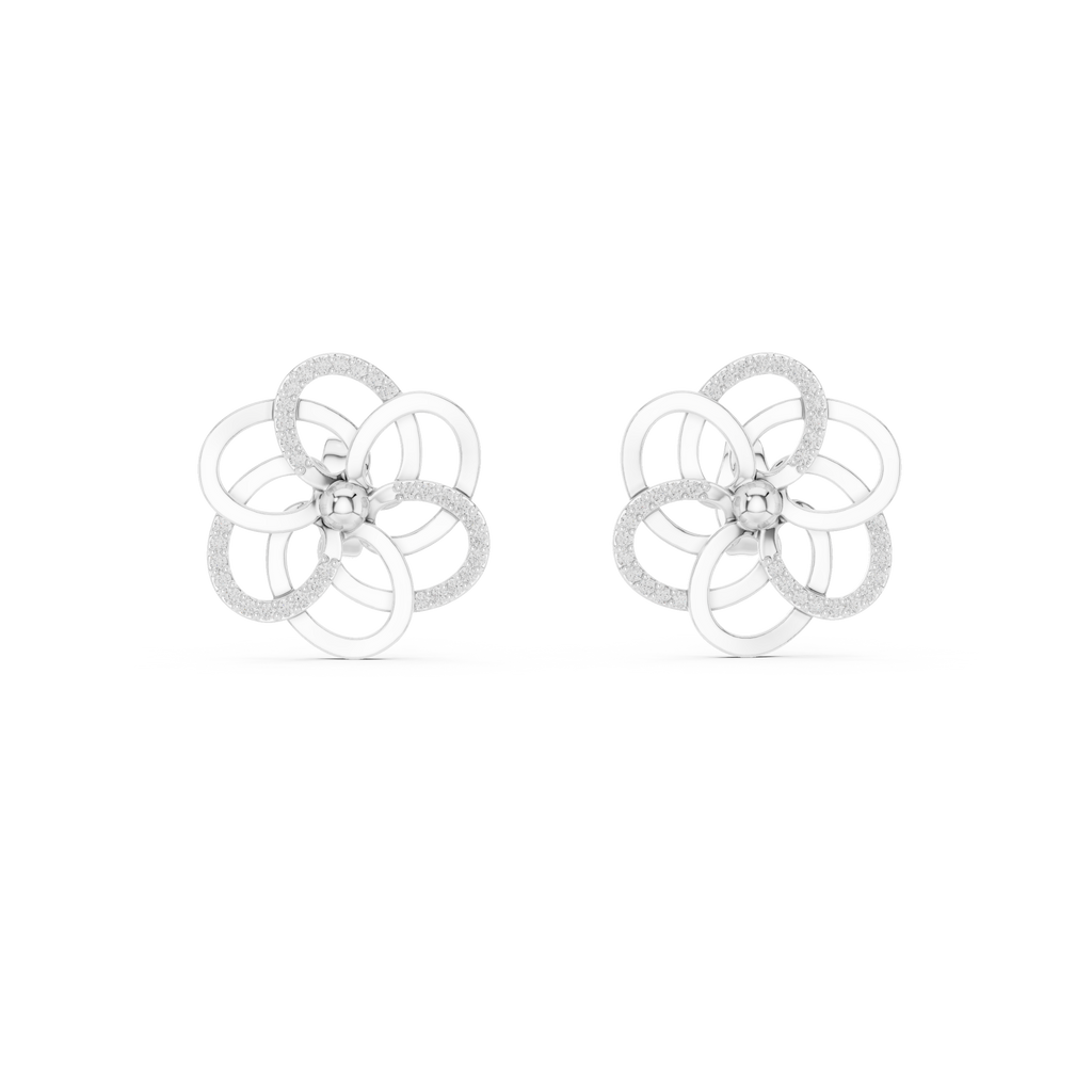 Diamond Petal Harmony Earrings