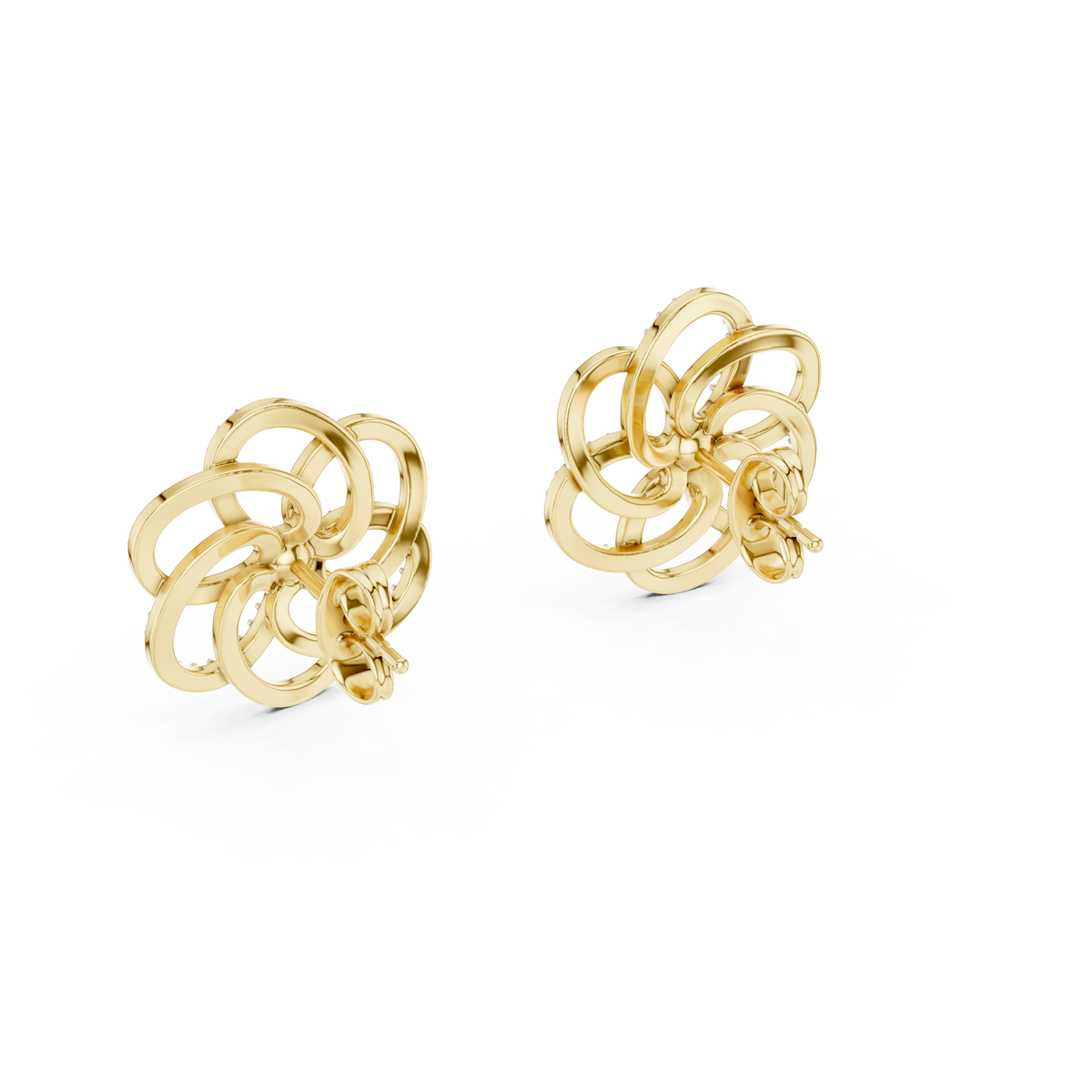 Diamond Petal Harmony Earrings