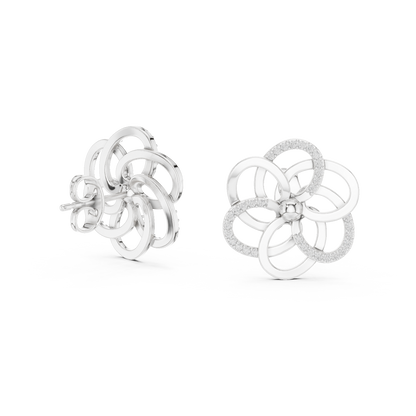 Diamond Petal Harmony Earrings