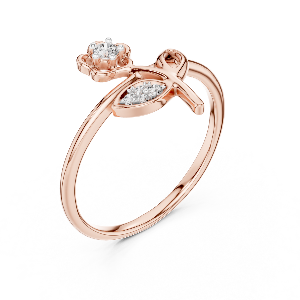 Elegant Blossom Diamond Ring