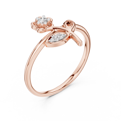 Elegant Blossom Diamond Ring