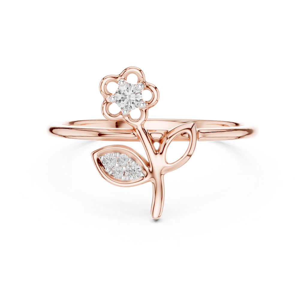 Elegant Blossom Diamond Ring
