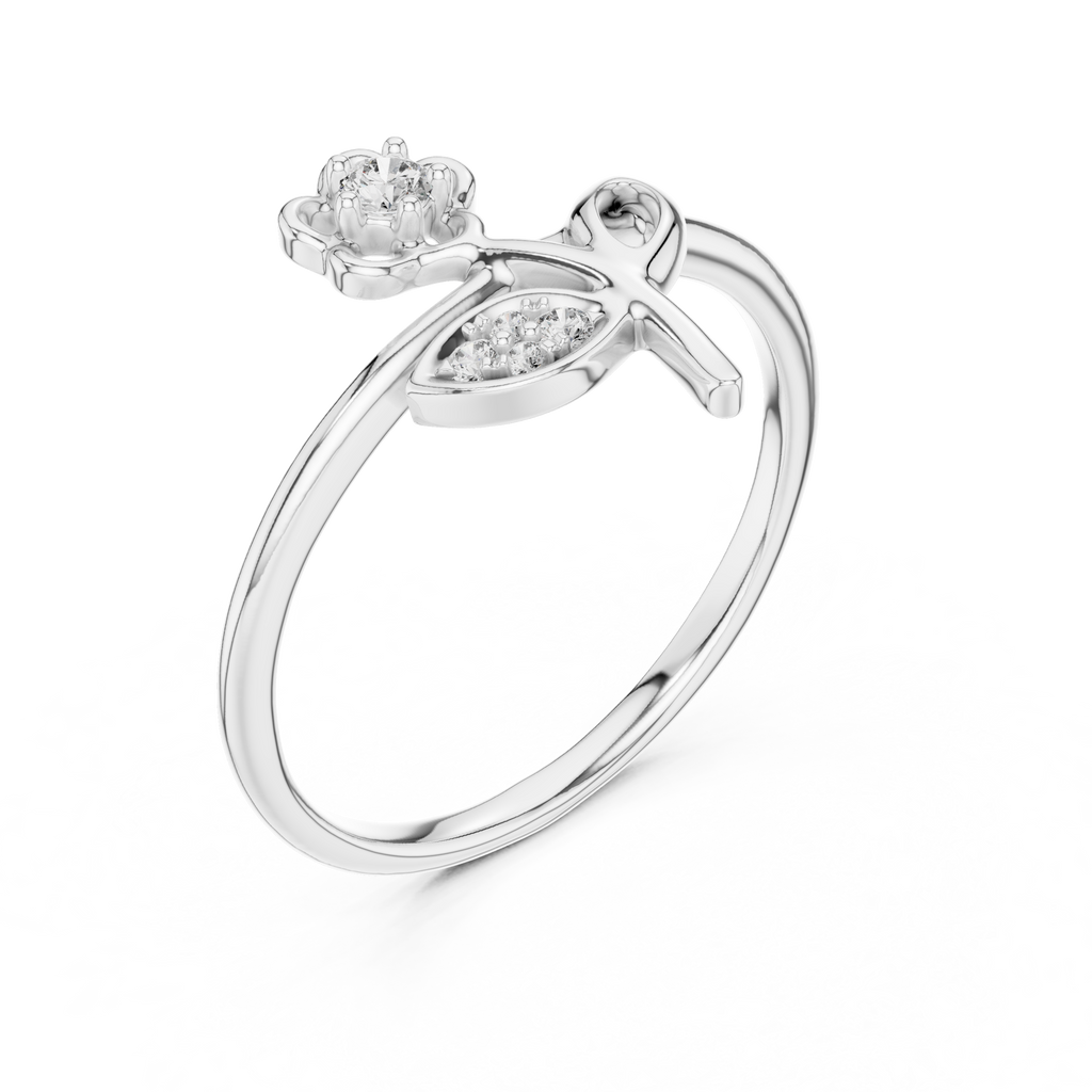 Elegant Blossom Diamond Ring