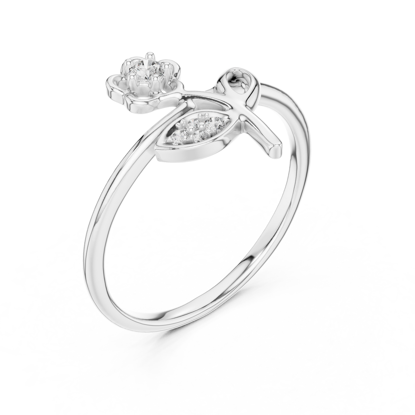 Elegant Blossom Diamond Ring