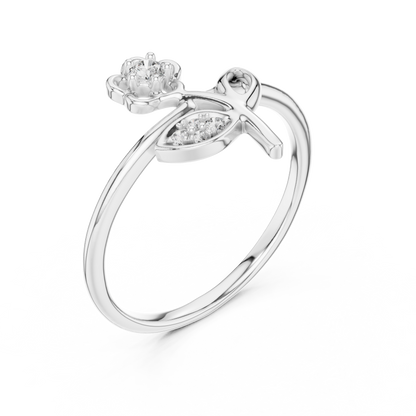 Elegant Blossom Diamond Ring