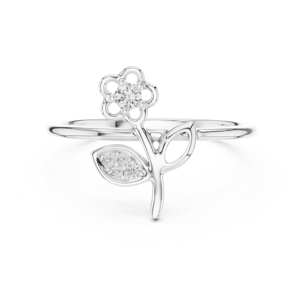 Elegant Blossom Diamond Ring