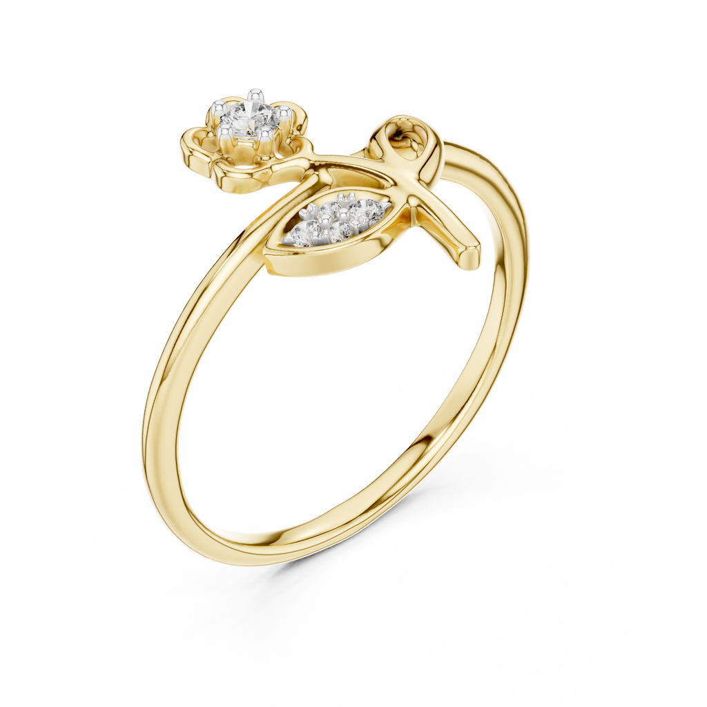 Elegant Blossom Diamond Ring