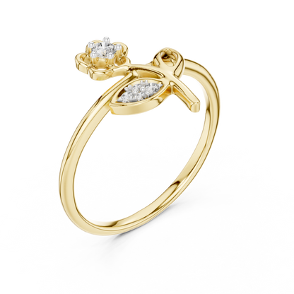 Elegant Blossom Diamond Ring