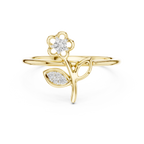 Elegant Blossom Diamond Ring