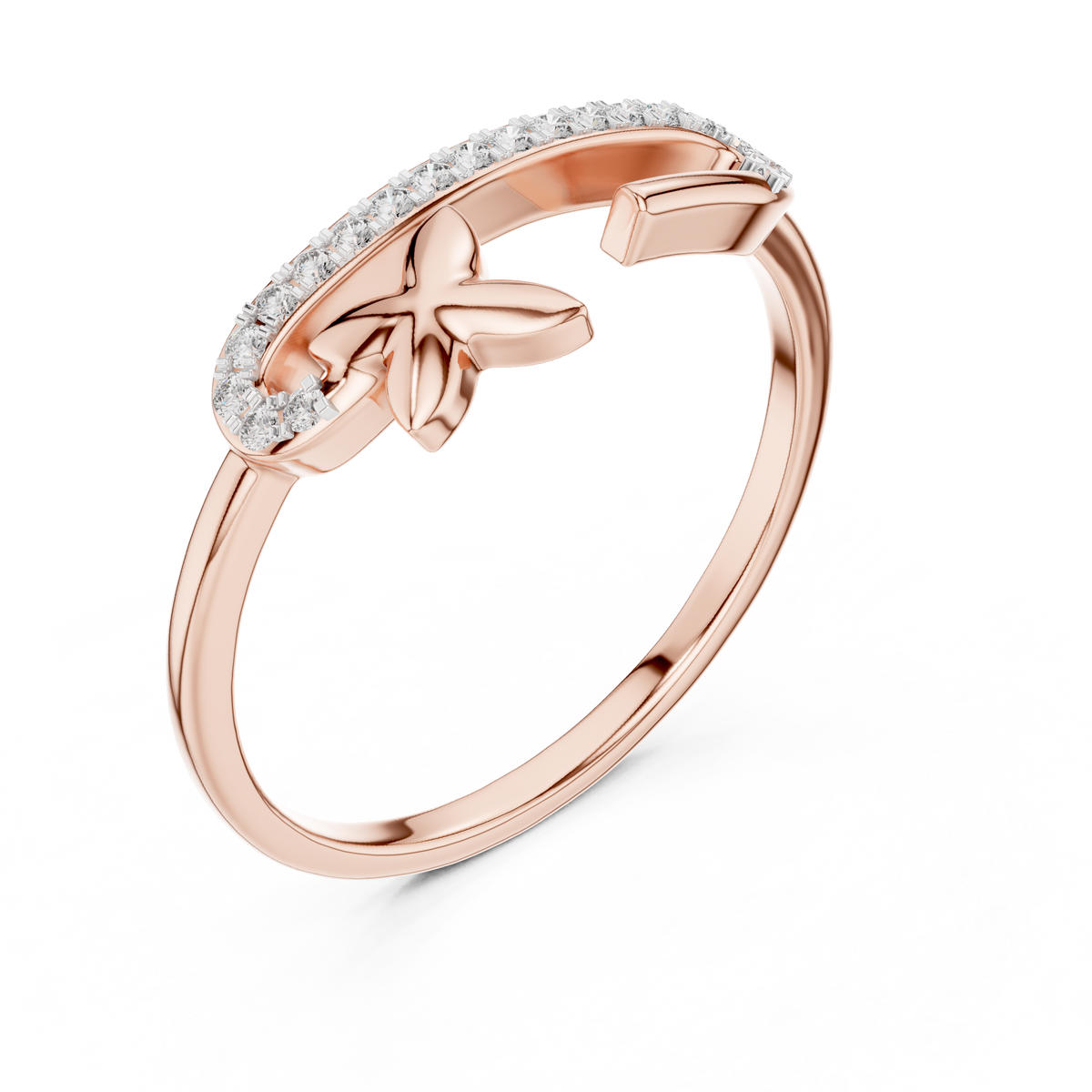 Starfish Glow Gold Ring