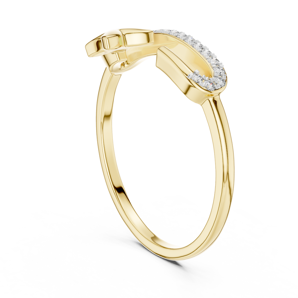 Starfish Glow Gold Ring