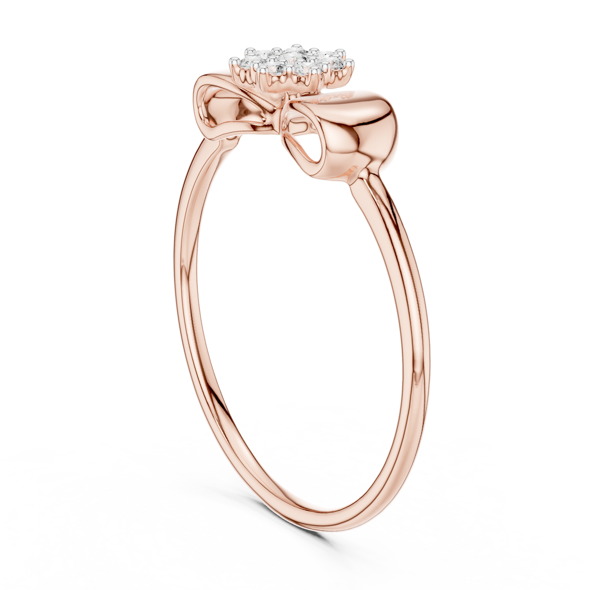 Sparkling Ribbon Elegance Ring