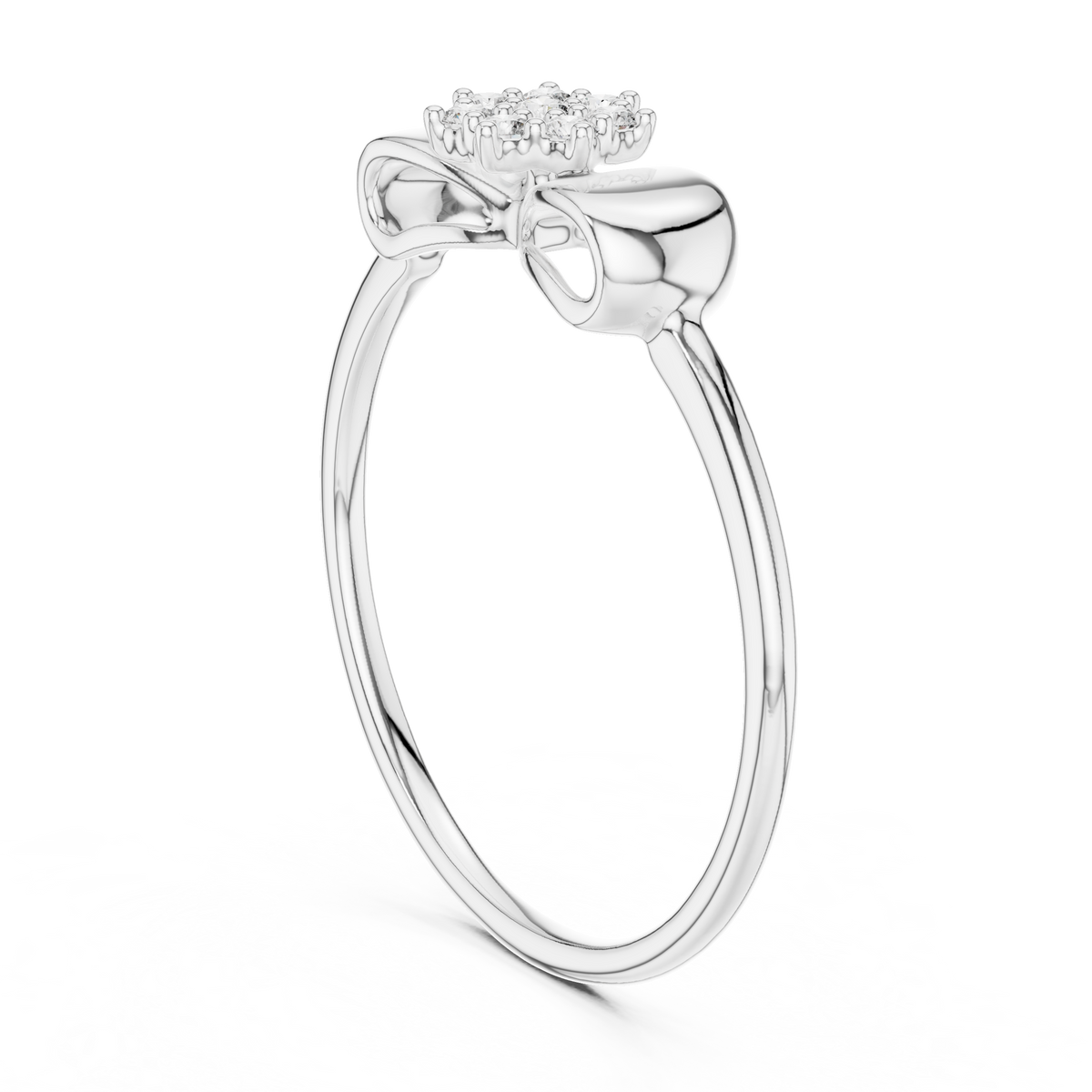 Sparkling Ribbon Elegance Ring