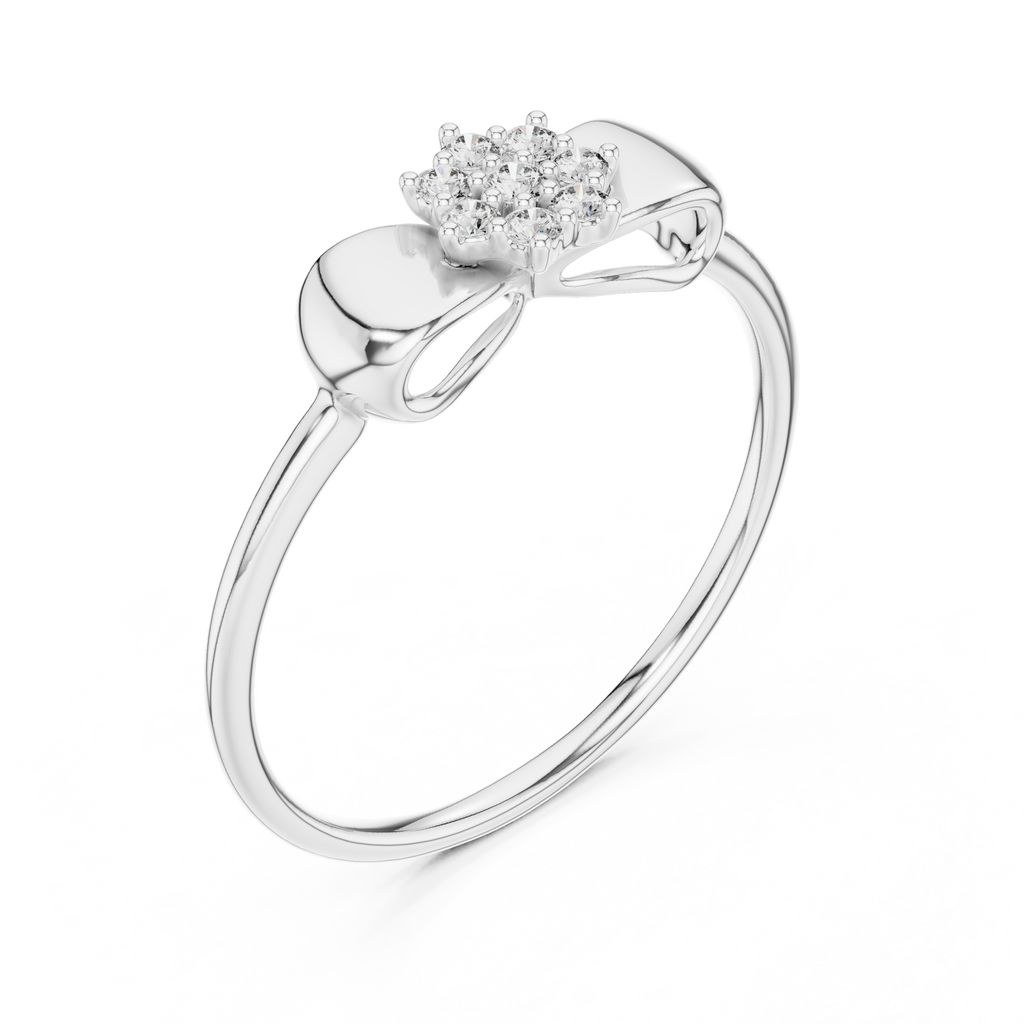 Sparkling Ribbon Elegance Ring
