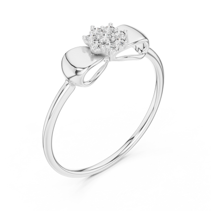 Sparkling Ribbon Elegance Ring