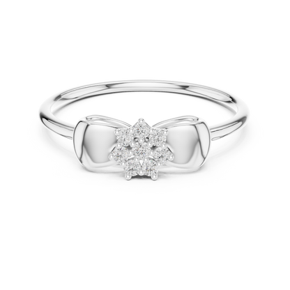 Sparkling Ribbon Elegance Ring