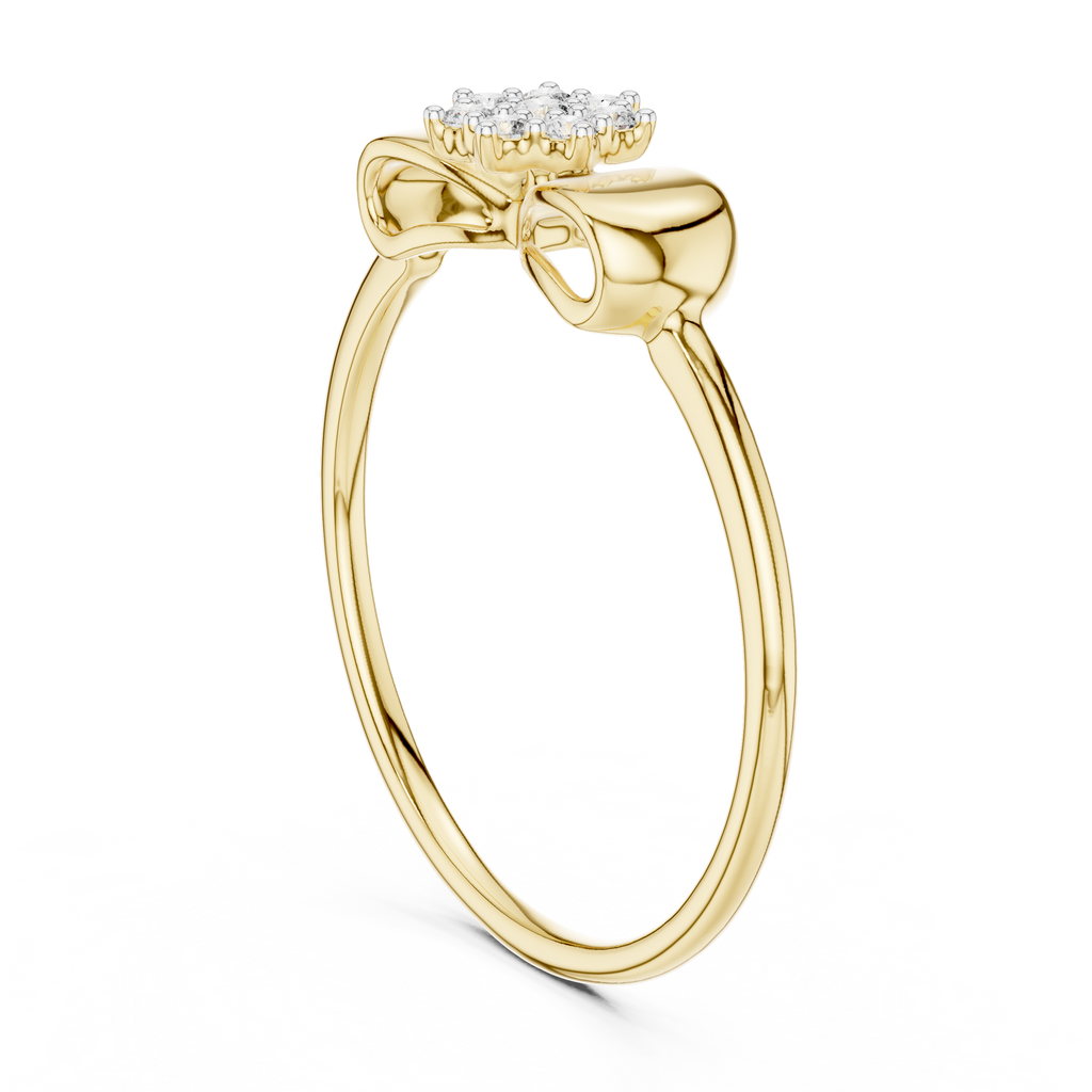 Sparkling Ribbon Elegance Ring