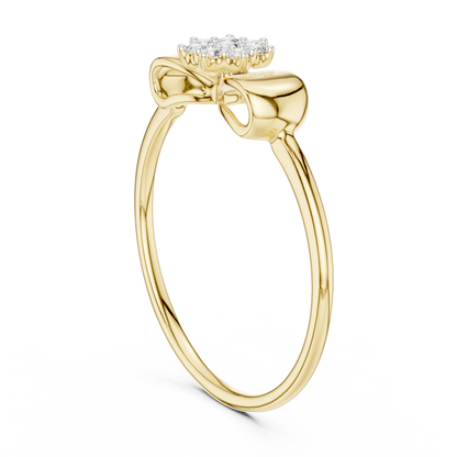 Sparkling Ribbon Elegance Ring
