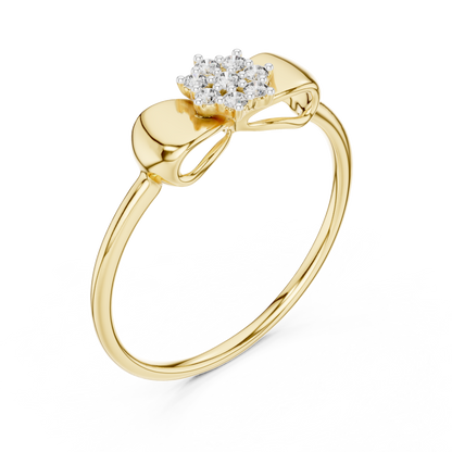 Sparkling Ribbon Elegance Ring