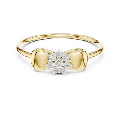 Sparkling Ribbon Elegance Ring