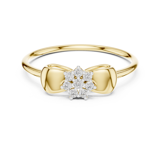 Sparkling Ribbon Elegance Ring