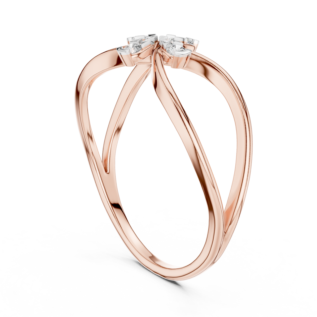 Golden Bloom Twist Ring
