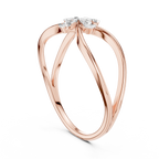 Golden Bloom Twist Ring