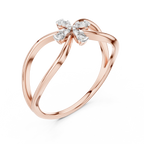 Golden Bloom Twist Ring