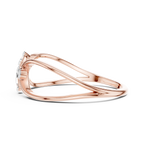 Golden Bloom Twist Ring