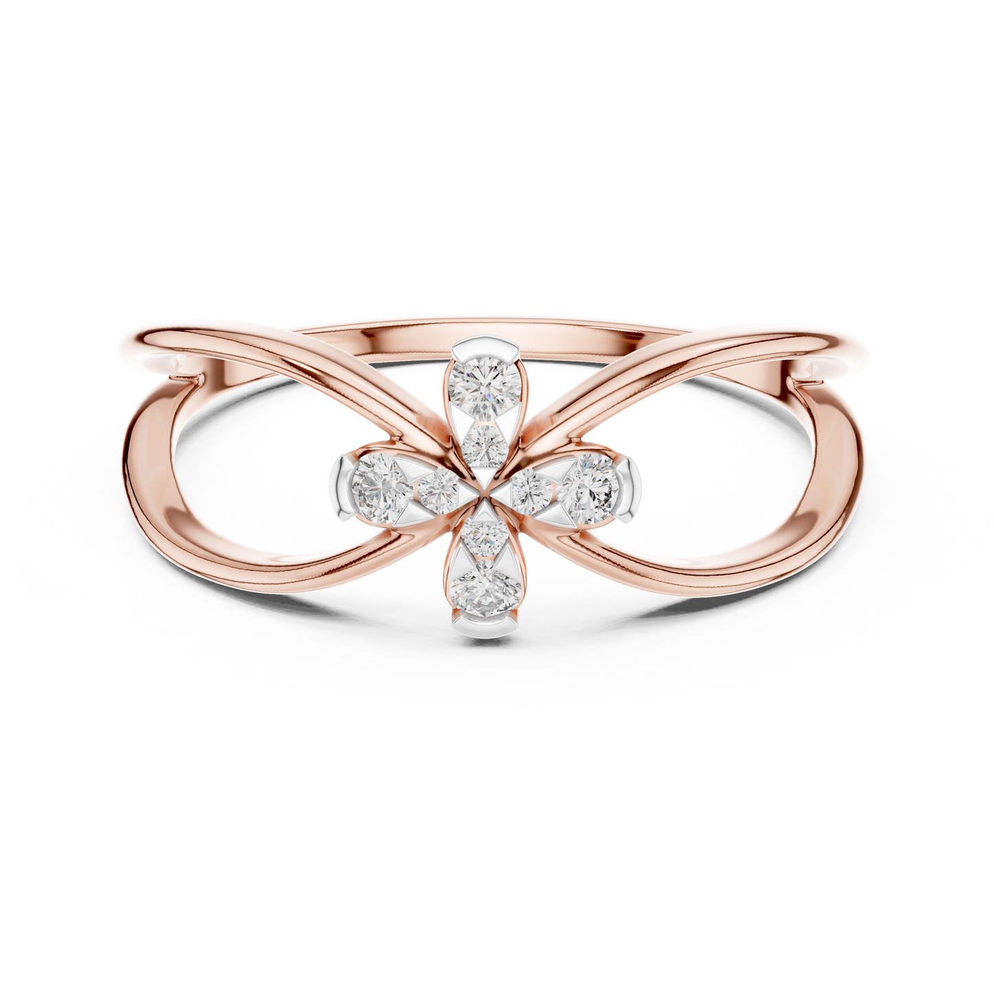 Golden Bloom Twist Ring