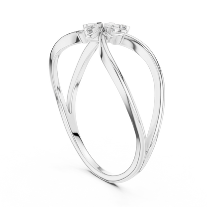 Golden Bloom Twist Ring