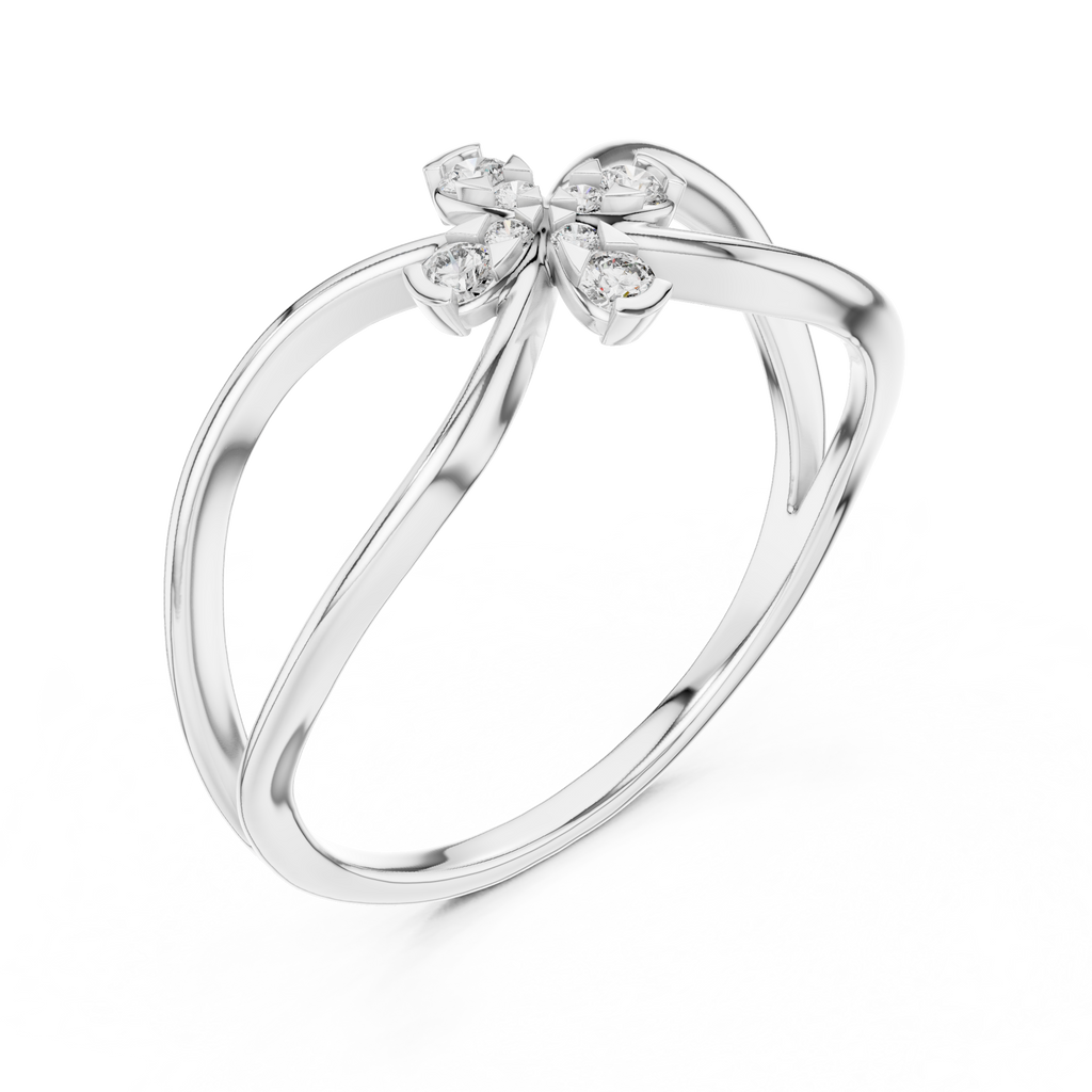 Golden Bloom Twist Ring