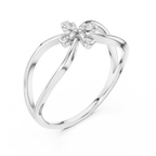 Golden Bloom Twist Ring