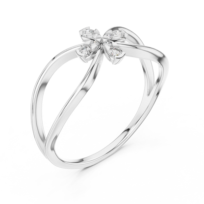 Golden Bloom Twist Ring