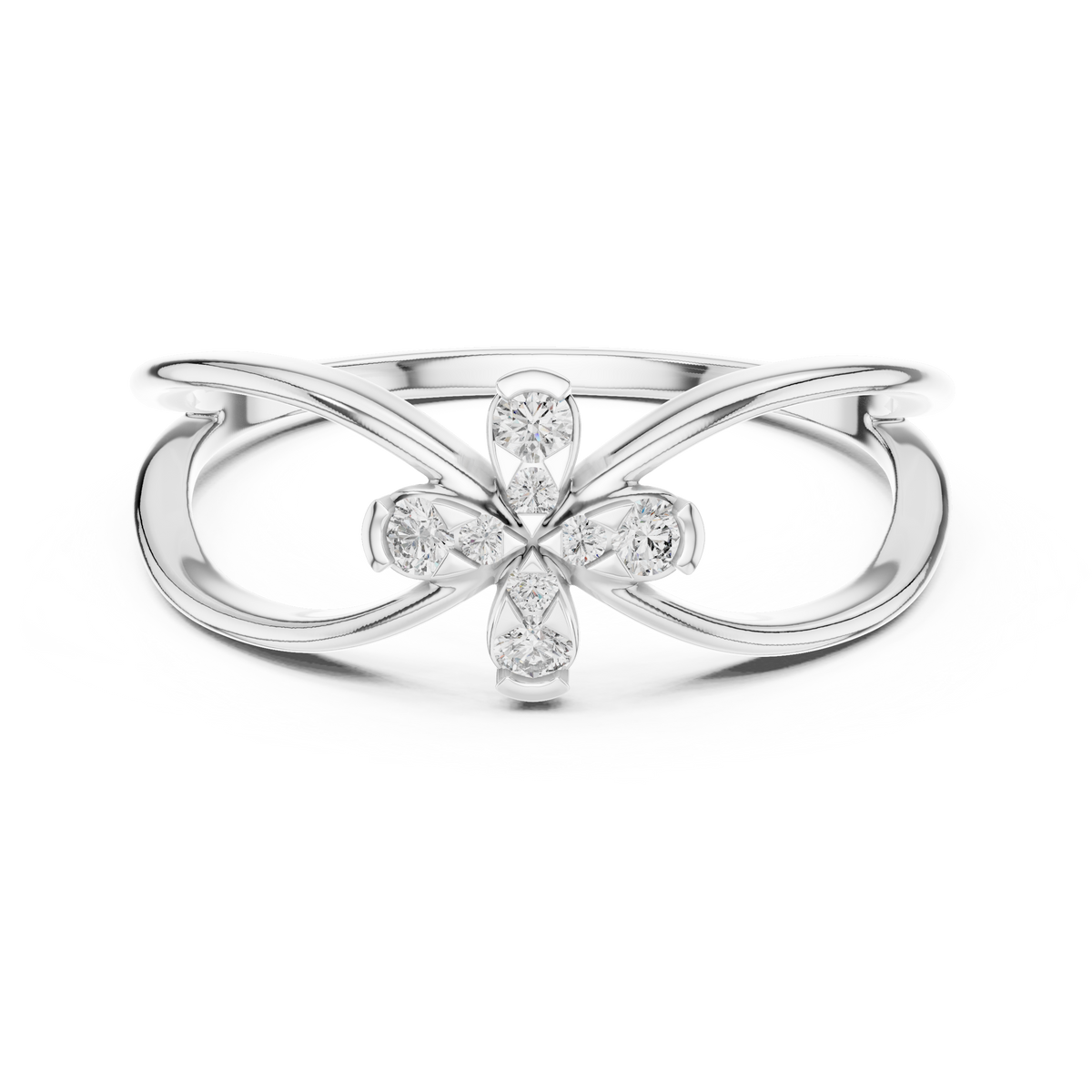 Golden Bloom Twist Ring