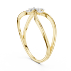 Golden Bloom Twist Ring