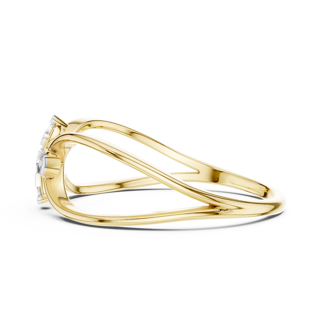 Golden Bloom Twist Ring