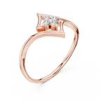 Elegant Diamond Petal Ring