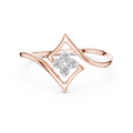 Elegant Diamond Petal Ring