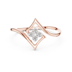 Elegant Diamond Petal Ring