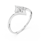 Elegant Diamond Petal Ring