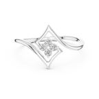Elegant Diamond Petal Ring