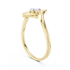Elegant Diamond Petal Ring
