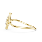 Elegant Diamond Petal Ring