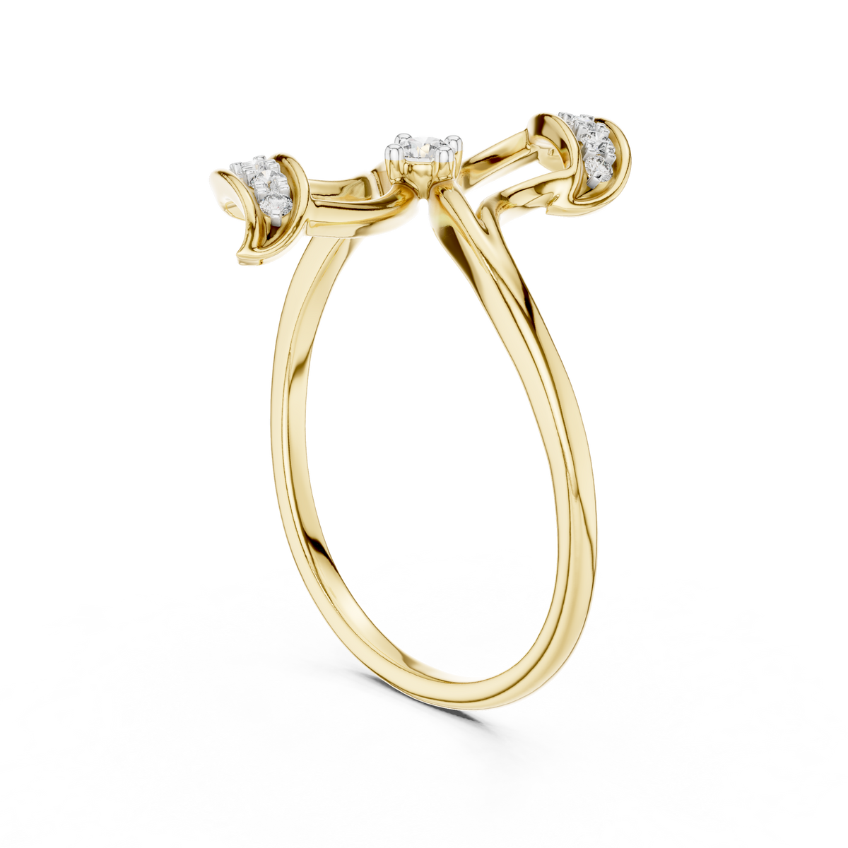 Sparkling Flutter Gold Ring