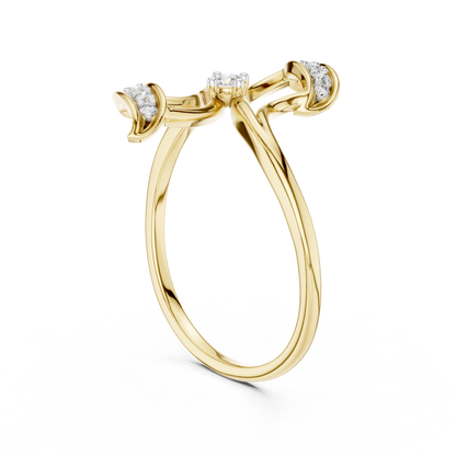 Sparkling Flutter Gold Ring