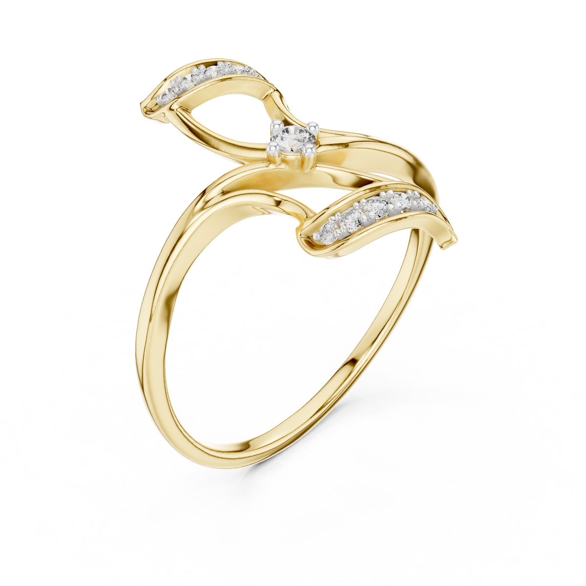 Sparkling Flutter Gold Ring