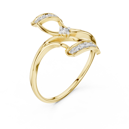 Sparkling Flutter Gold Ring