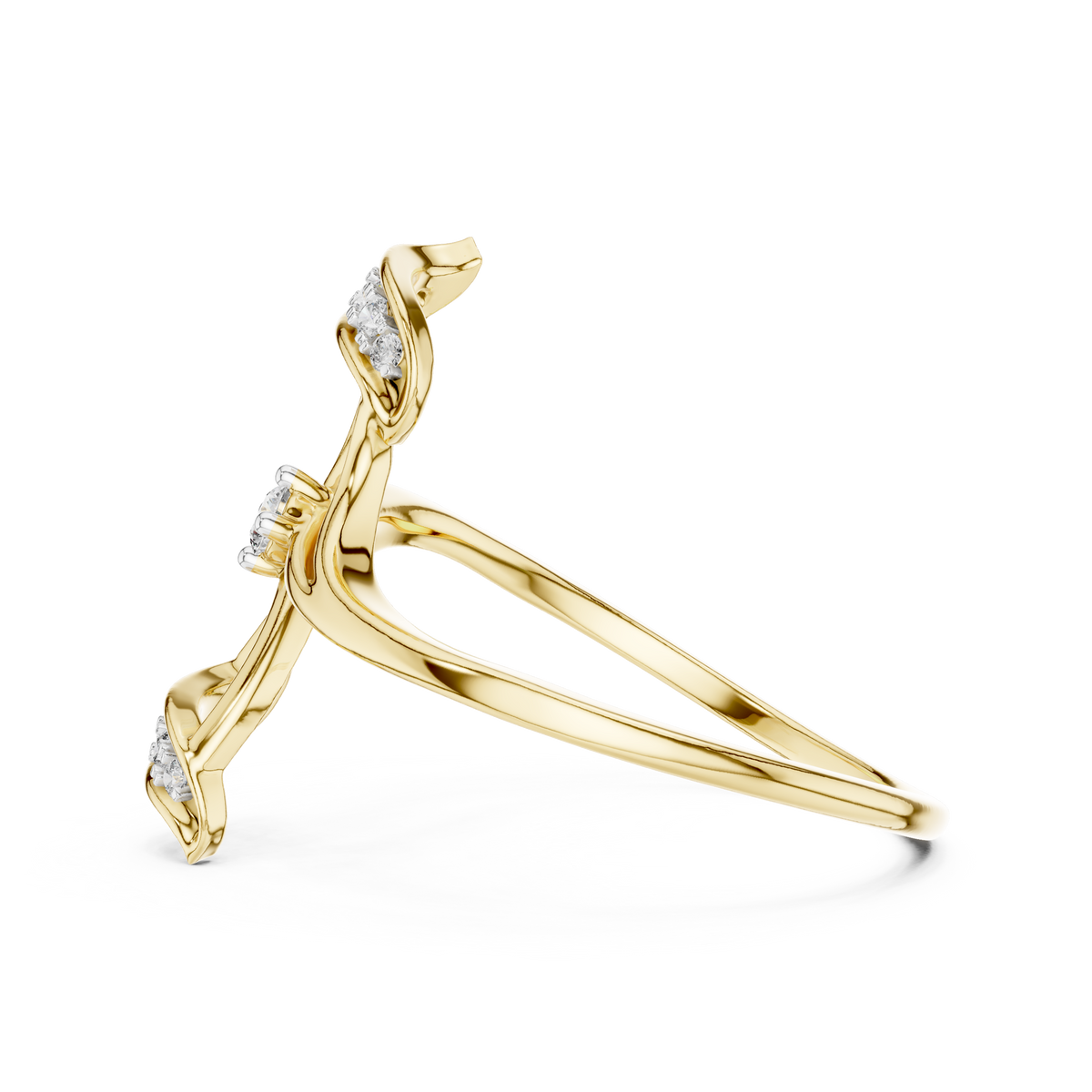 Sparkling Flutter Gold Ring