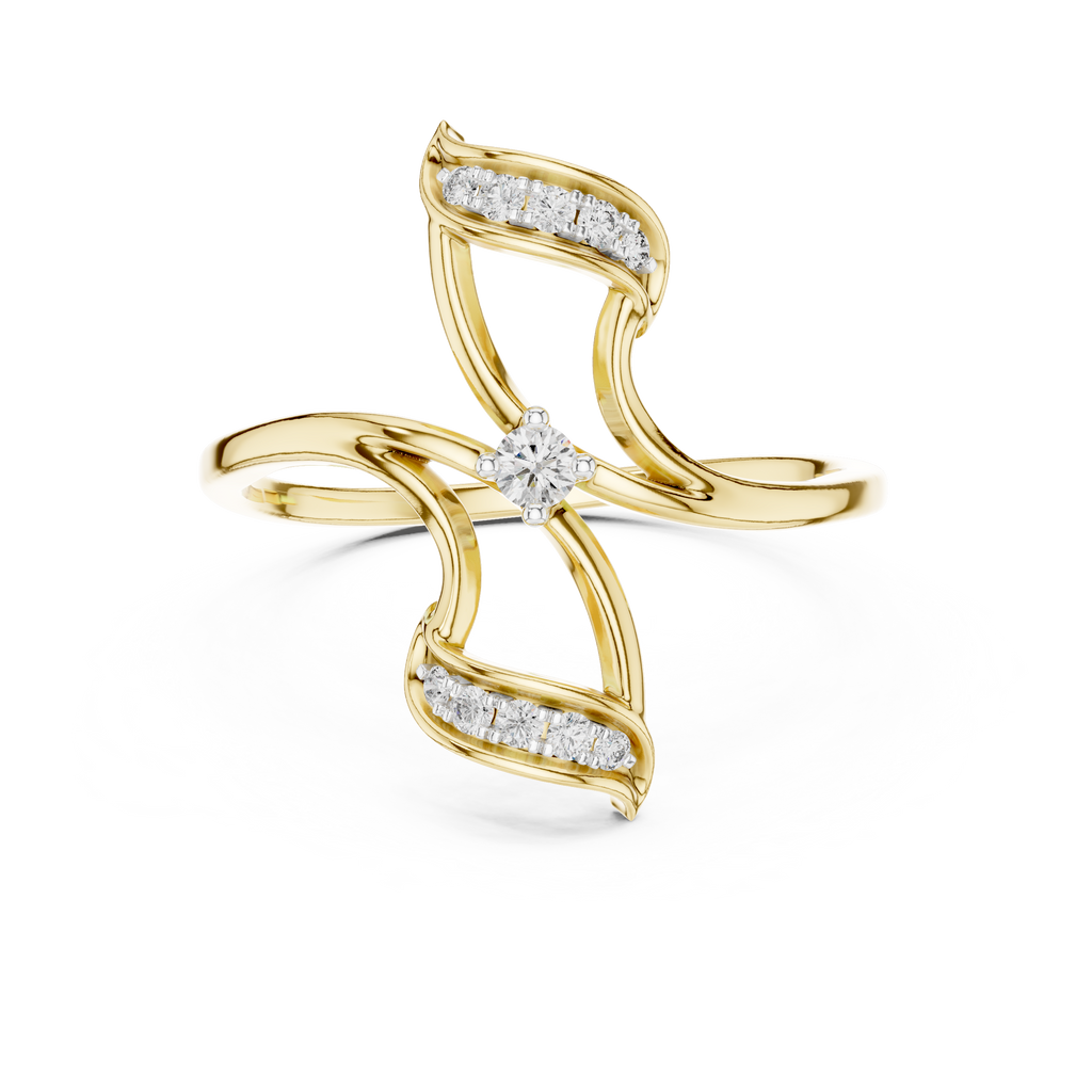 Sparkling Flutter Gold Ring